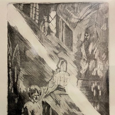 Copia de ilustración de Bernie Wrightson (Frankenstein)